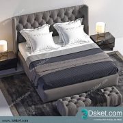 3D Model Bed Free Download Giường 437