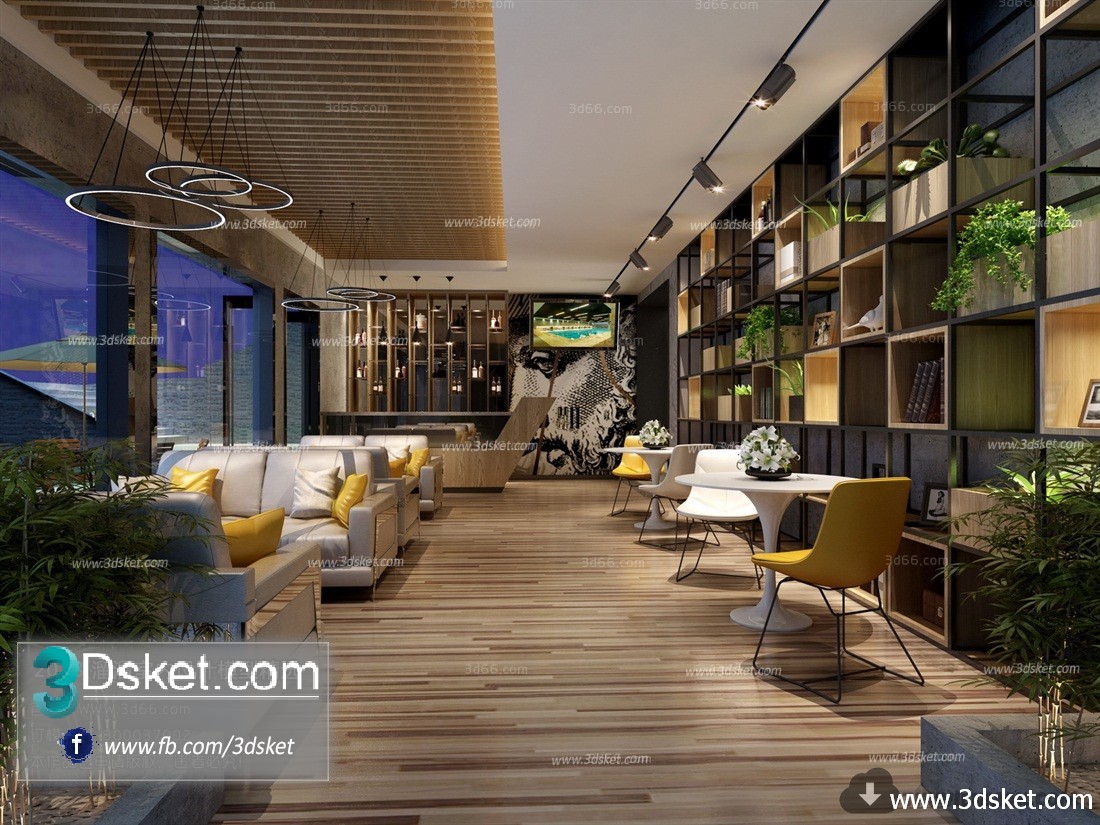 3D Interior Model Living room A002 Scene 3dsmax