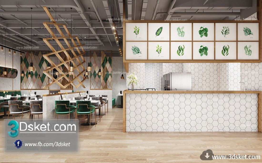 3D Interior Model Living room A003 Scene 3dsmax