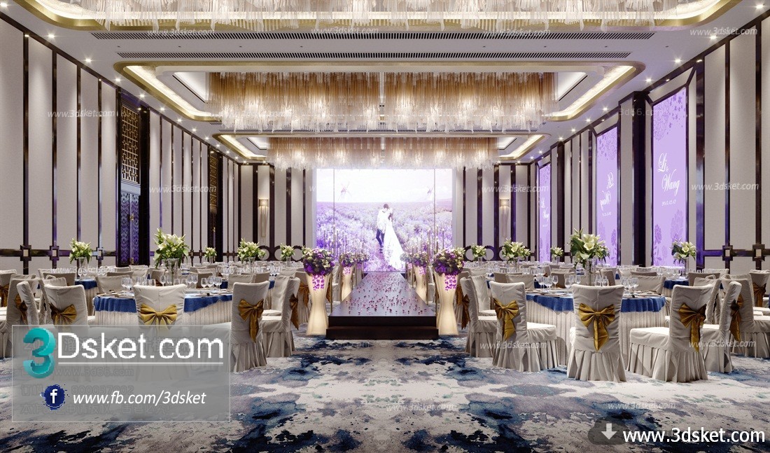 3D Interior Model Living room A004 Scene 3dsmax