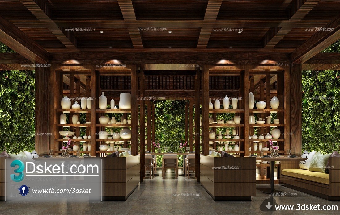 3D Interior Model Living room A005 Scene 3dsmax