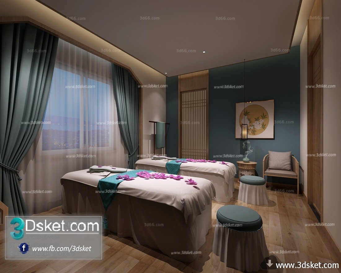 3D Interior Model Massage Room 006 Scene 3dsmax