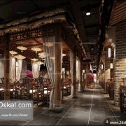 3D Interior Model Restaurant Coffee C001 Scene 3dsmax
