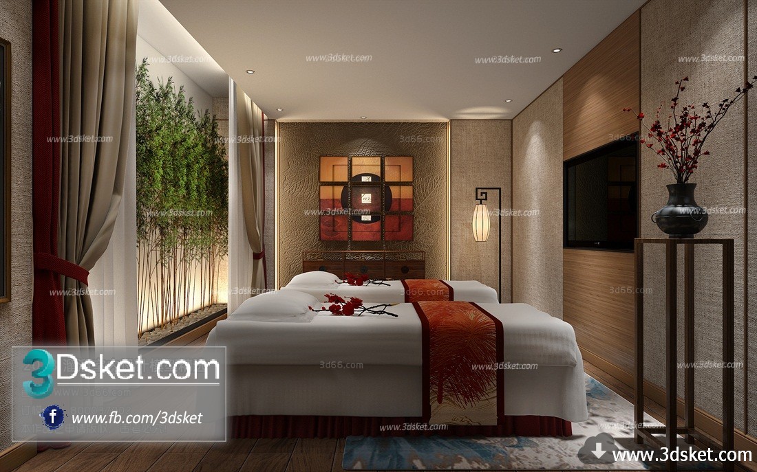 3D Interior Model Massage Room 008 Scene 3dsmax