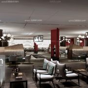 3D Interior Model Restaurant Coffee C004 Scene 3dsmax