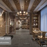 3D Interior Model Restaurant Coffee C008 Scene 3dsmax