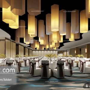 3D Interior Model Restaurant Coffee C013 Scene 3dsmax