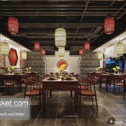 3D Interior Model Restaurant Coffee C014 Scene 3dsmax
