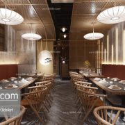 3D Interior Model Restaurant Coffee F001 Scene 3dsmax