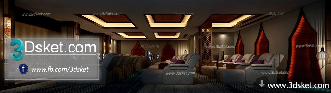 3D Interior Model Massage Room 017 Scene 3dsmax