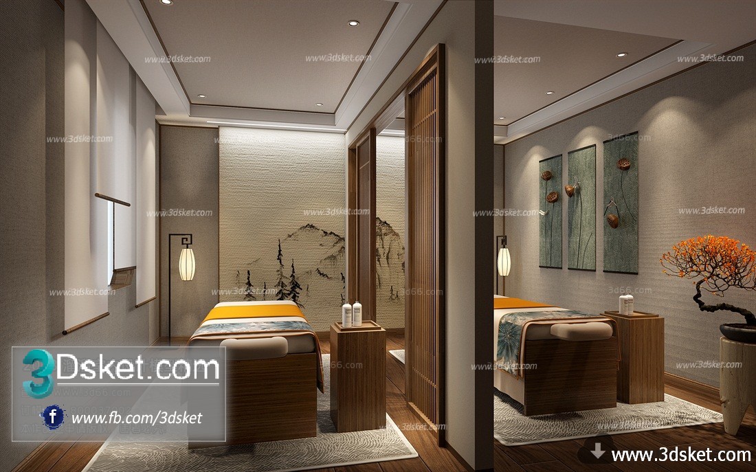 3D Interior Model Massage Room 018 Scene 3dsmax