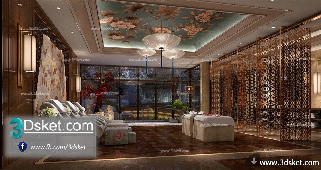 3D Interior Model Massage Room 020 Scene 3dsmax