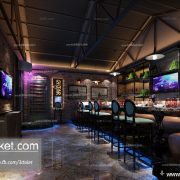 3D Interior Model Bar Room 022 Scene 3dsmax