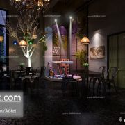 3D Interior Model Restaurant Coffee H004 Scene 3dsmax