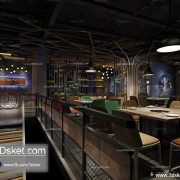 3D Interior Model Restaurant Coffee H014 Scene 3dsmax