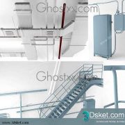 3D Model Staircase Free Download 001