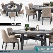 3D Model Table Chair Free Download 0331