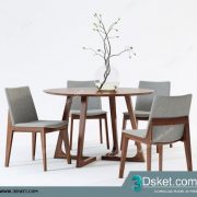 3D Model Table Chair Free Download 0338