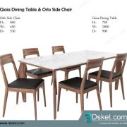 3D Model Table Chair Free Download 0339