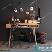 3D Model Table Chair Free Download 0342