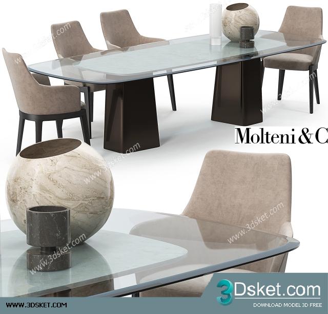 3D Model Table Chair Free Download 0346