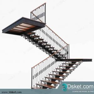 3D Model Staircase Free Download 024