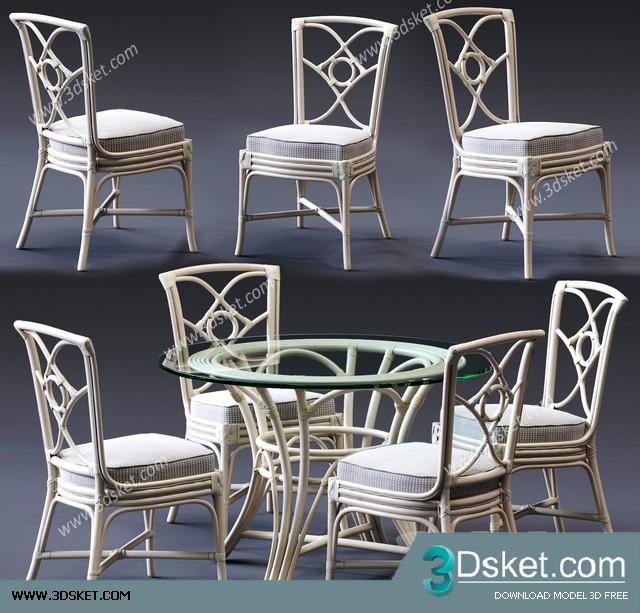 3D Model Table Chair Free Download 0388