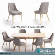 3D Model Table Chair Free Download 0392