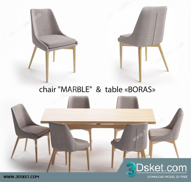 3D Model Table Chair Free Download 0392