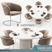 3D Model Table Chair Free Download 0403