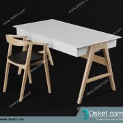 3D Model Table Chair Free Download 0404