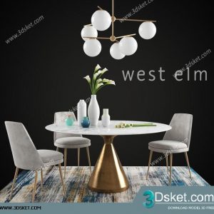 3D Model Table Chair Free Download 0405
