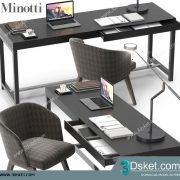 3D Model Table Chair Free Download 0406