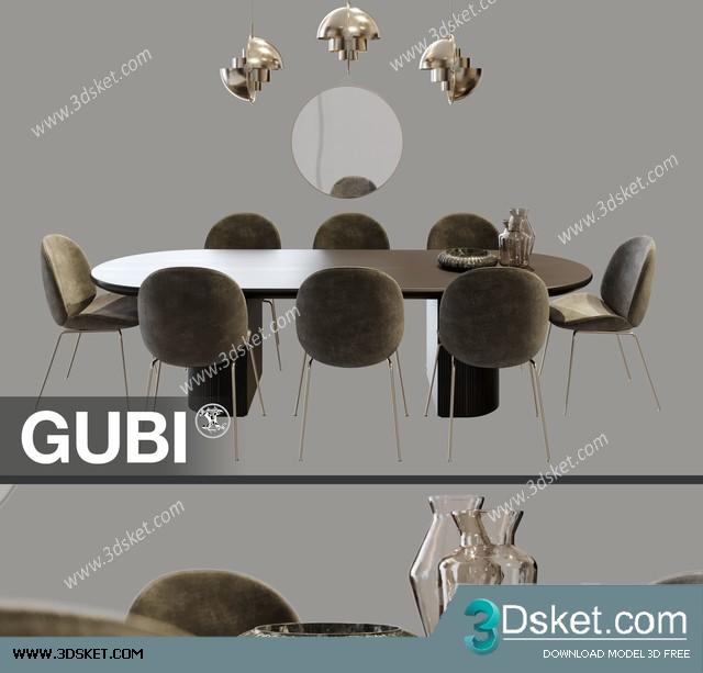3D Model Table Chair Free Download 0408