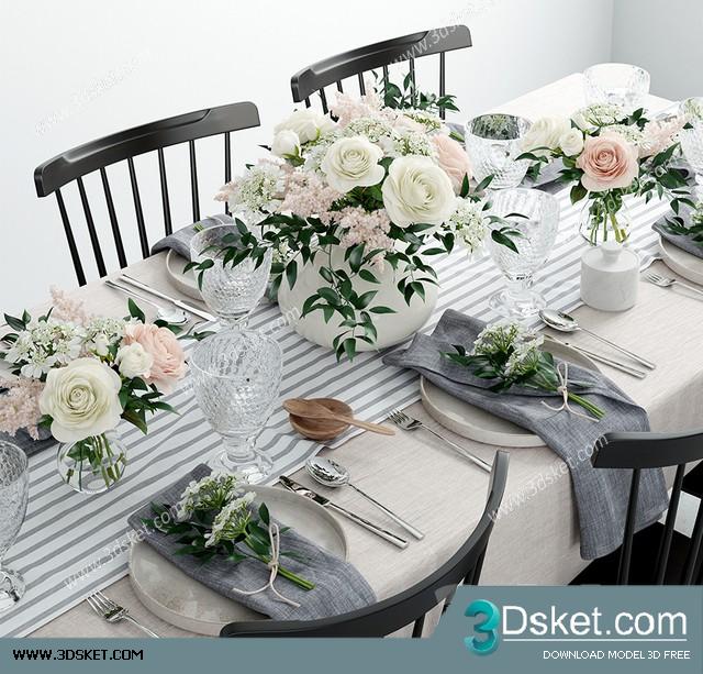 3D Model Table Chair Free Download 0416