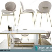 3D Model Table Chair Free Download 0421