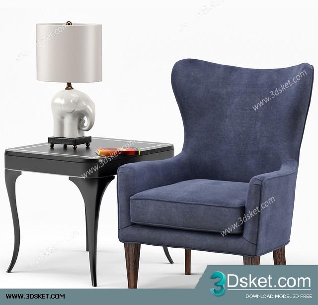 3D Model Table Chair Free Download 0428