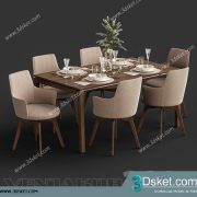 3D Model Table Chair Free Download 0431