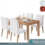 3D Model Table Chair Free Download 0432