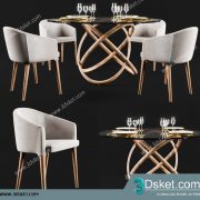 3D Model Table Chair Free Download 0433