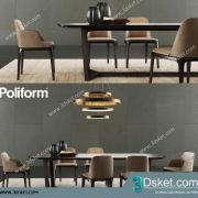 3D Model Table Chair Free Download 0445