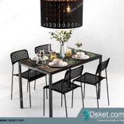 3D Model Table Chair Free Download 0449