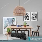 3D Model Table Chair Free Download 0452