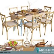 3D Model Table Chair Free Download 0463