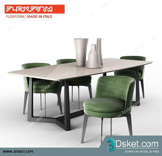 3D Model Table Chair Free Download 0464
