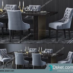 3D Model Table Chair Free Download 0473
