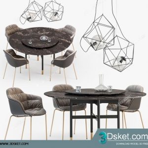 3D Model Table Chair Free Download 0478
