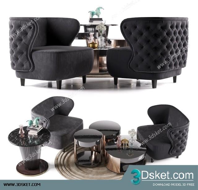3D Model Table Chair Free Download 0481
