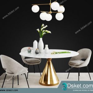 3D Model Table Chair Free Download 0487