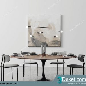 3D Model Table Chair Free Download 0491